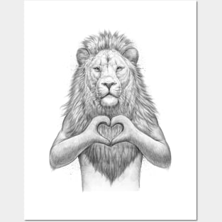 Lion with love Posters and Art